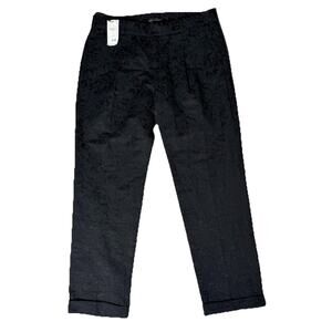 New Banana Republic Avery Black Jacquard Womens Pants 0S